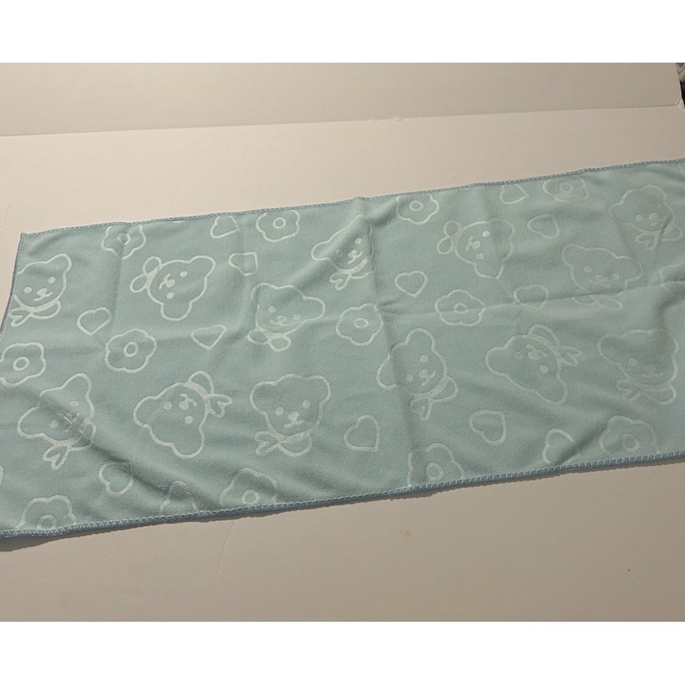 Gift Idea New Blankets For Your Dolls/Babies 28x13' Pink Or Blue Bear Embossed
